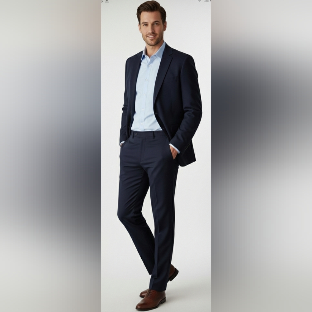 Lauren Ralph Lauren Men's Classic Navy Blue Dress Pants P38W X34L. Like New.